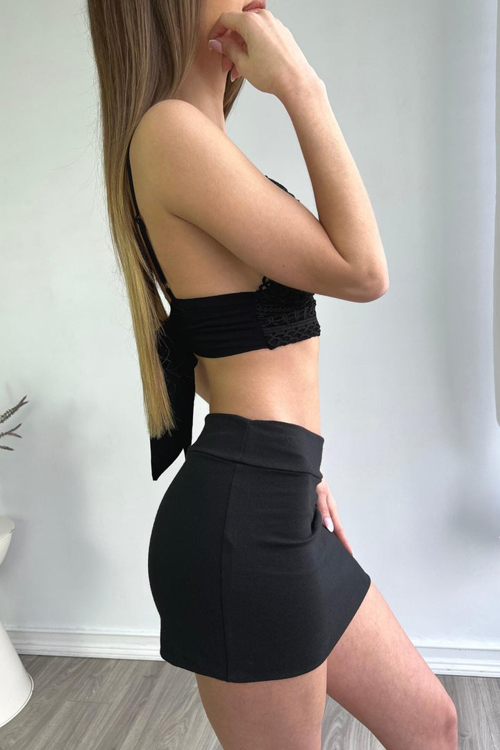 Ivy Low Rise Mini Skirt - Black - KNOWSTYLE - EDGE - EDGEONLINESTORE