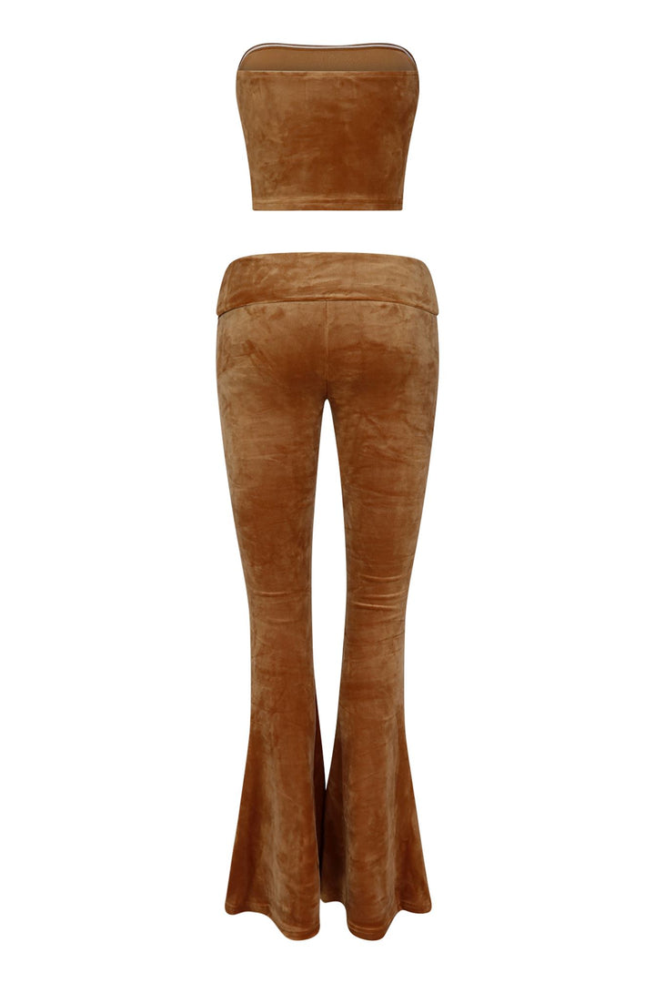 Girls Girl Velour Top &amp; Low Rise Pants SET matching sets EDGE 