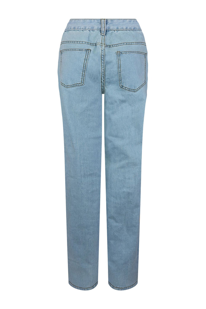Never Enough Distressed Straight Jeans jeans EDGE 