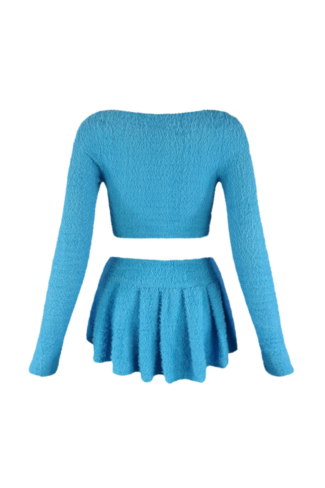 As Time Goes Fuzzy Cardigan Top &amp; Skirt SET matching sets EDGE 
