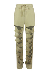This Is Me Cutout Pants pants EDGE Small Sand 