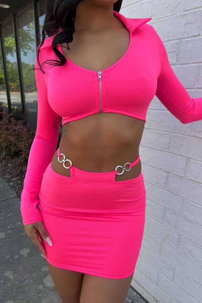 Trixi Skirt Set - Pink - KNOWSTYLE - EDGE - EDGEONLINESTORE
