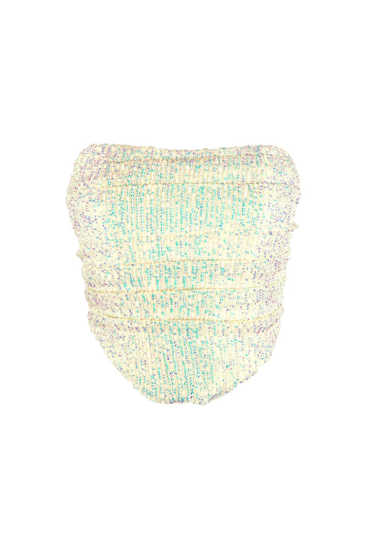 Big Spender Sequin Corset Top Top EDGE Small Hologram 