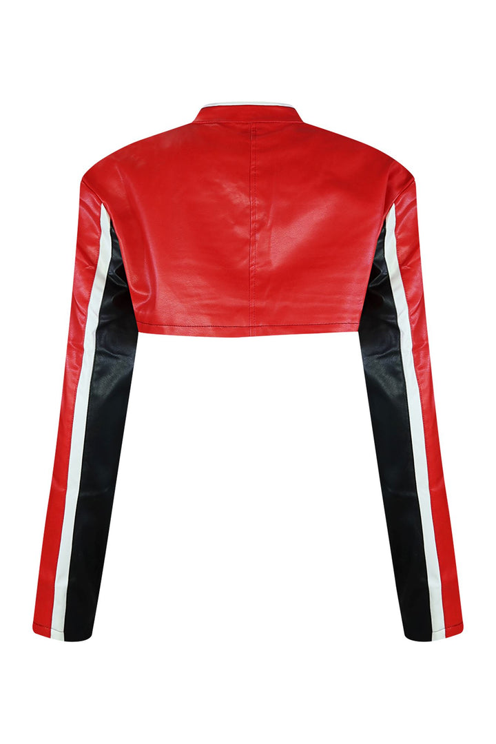 Bittersweet Faux Leather High Crop Jacket Outerwear EDGE 