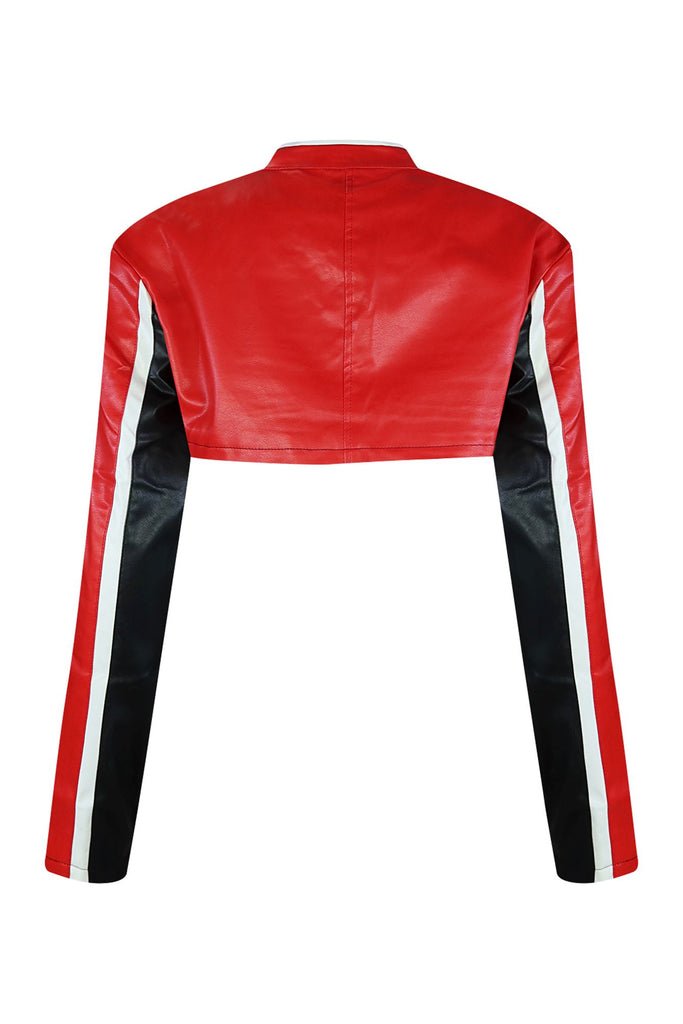 Bittersweet Faux Leather High Crop Jacket Outerwear EDGE 