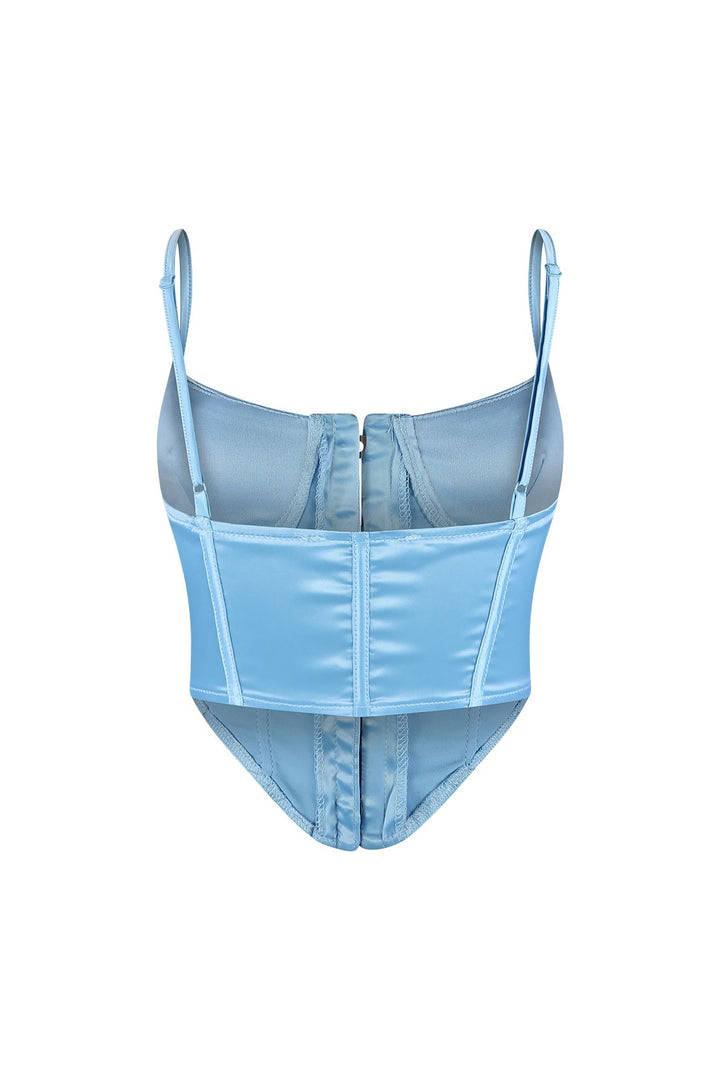 Aisha Satin Front Closure Corset Top EDGE 