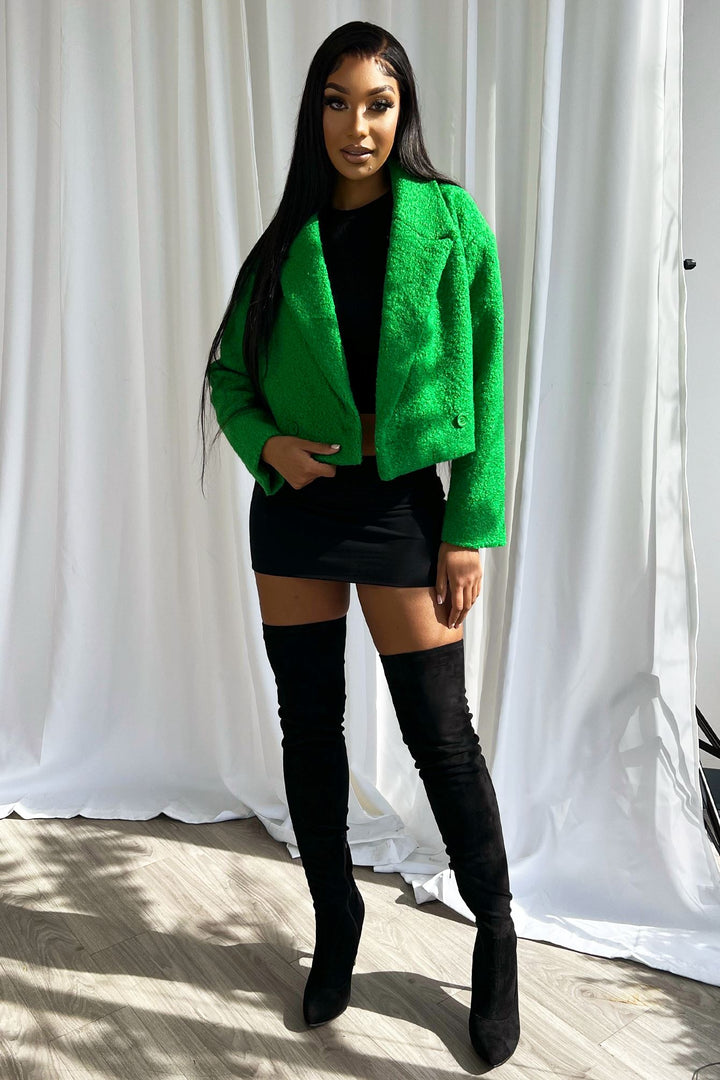 Charlee Sherpa Cropped Jacket Outerwear EDGE 