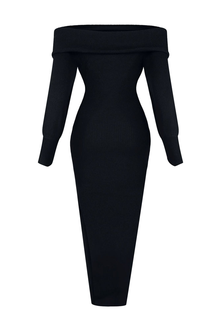 Mackenzie Off Shoulder Knit Dress Dresses EDGE 