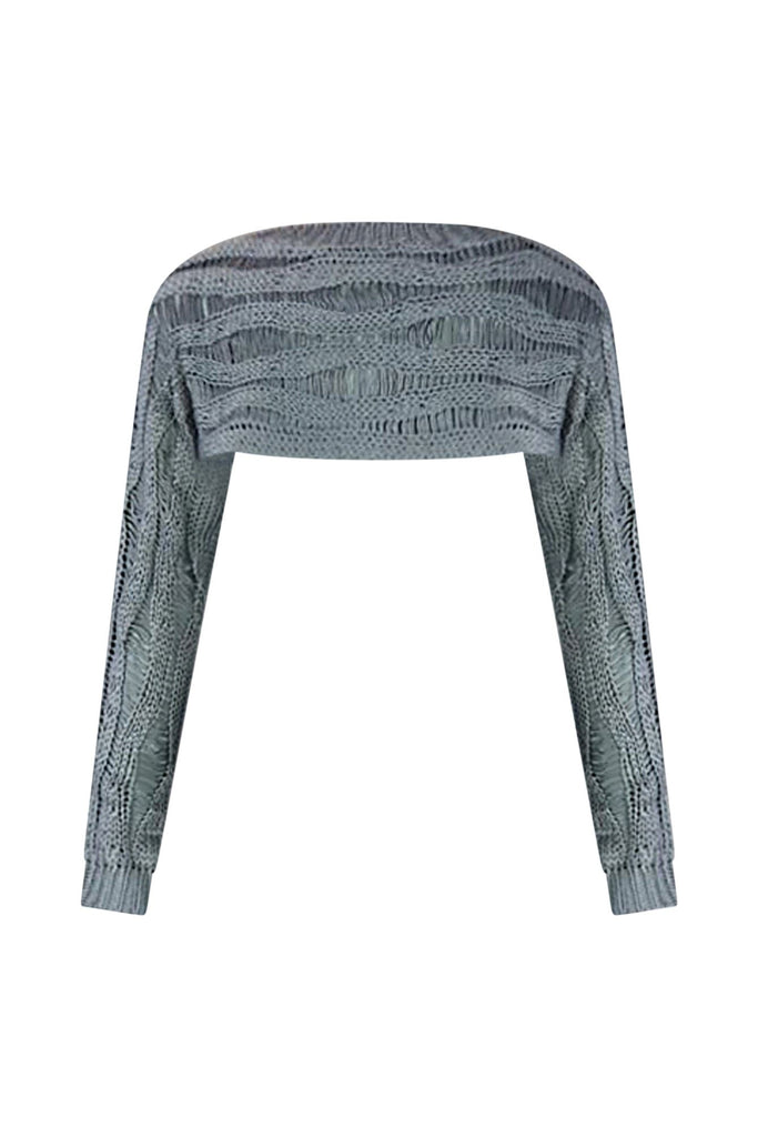 Serra High Cropped Knit Long Sleeve Top Top EDGE 