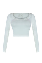 Soft Smooth Long Sleeve Crop Top Crop Top EDGE Small/Medium White 