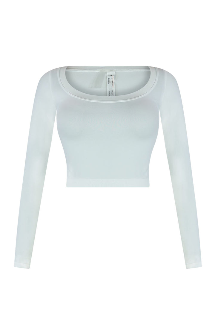 Soft Smooth Long Sleeve Crop Top Crop Top EDGE Small/Medium White 
