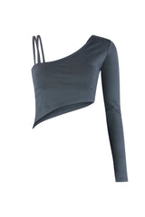 Later Asymmetrical Crop Top Crop Top EDGE 