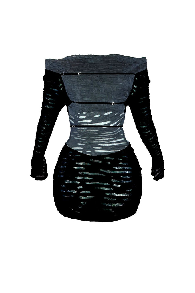 Anastasia Mesh Long Sleeve Mini Dress DRESS EDGE 