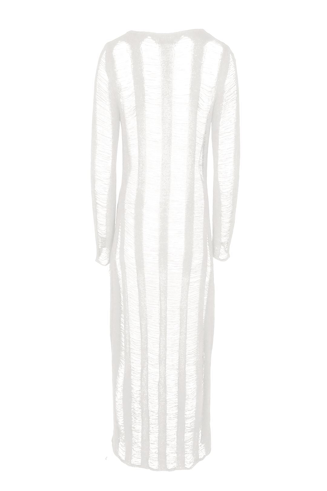 Private Island Distressed Maxi Cardigan Cover Up - Oatmeal - EDGEbyKS