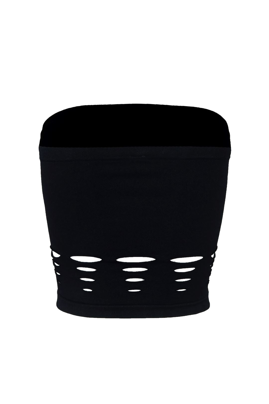 Electricity Cut Out Tube Top - Black -EDGEbyKS