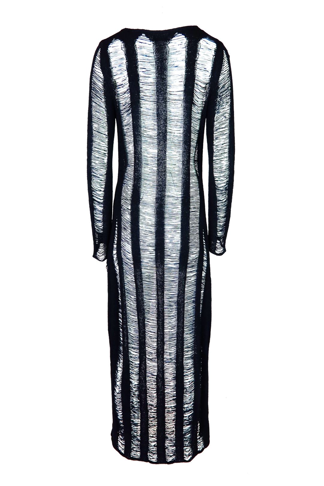Private Island Distressed Maxi Cardigan Cover Up - Black - EDGEbyKS