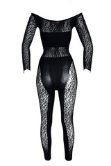 Candice Hallow Out Pearl Off Shoulder Jumpsuit jumpsuit EDGE 
