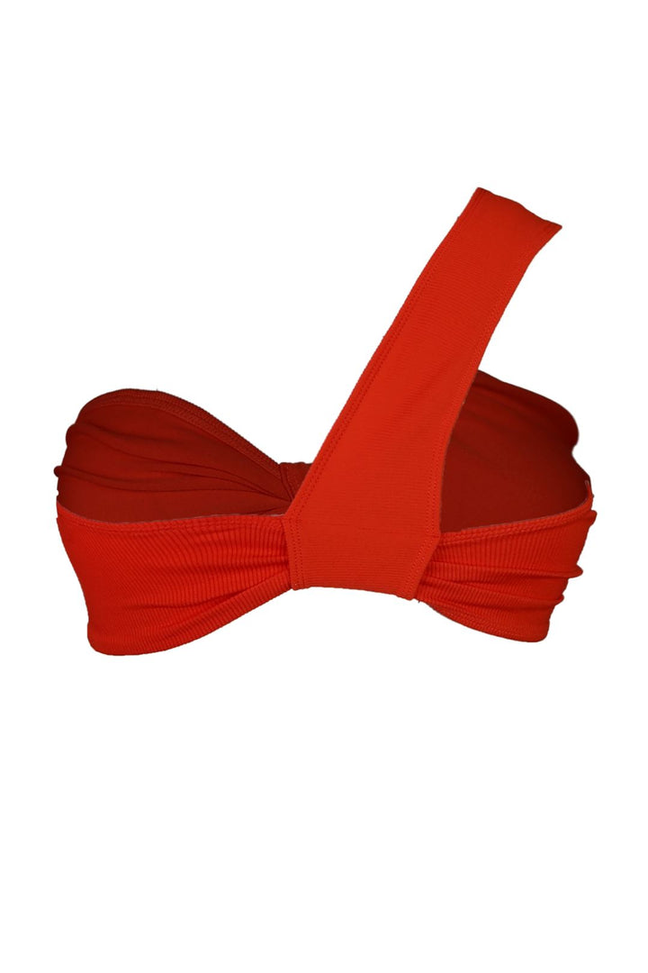 Beach Babe One Shoulder Crop Top - Orange - EDGEbyKS