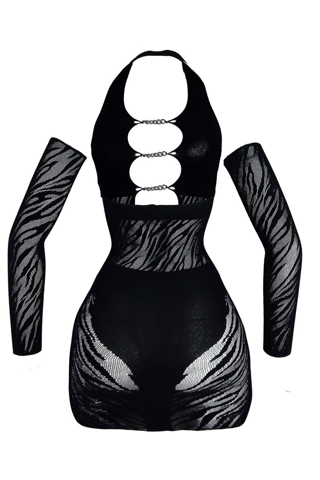 Buffy Hallow Out Halter Dress With Gloves Dress EDGE 