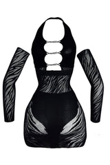 Buffy Hallow Out Halter Dress With Gloves Dress EDGE 