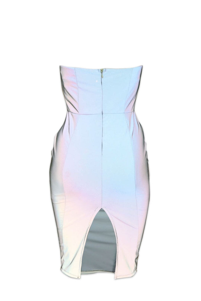 High Visibility Reflective Tube Midi Dress - Reflective - EDGEbyKS