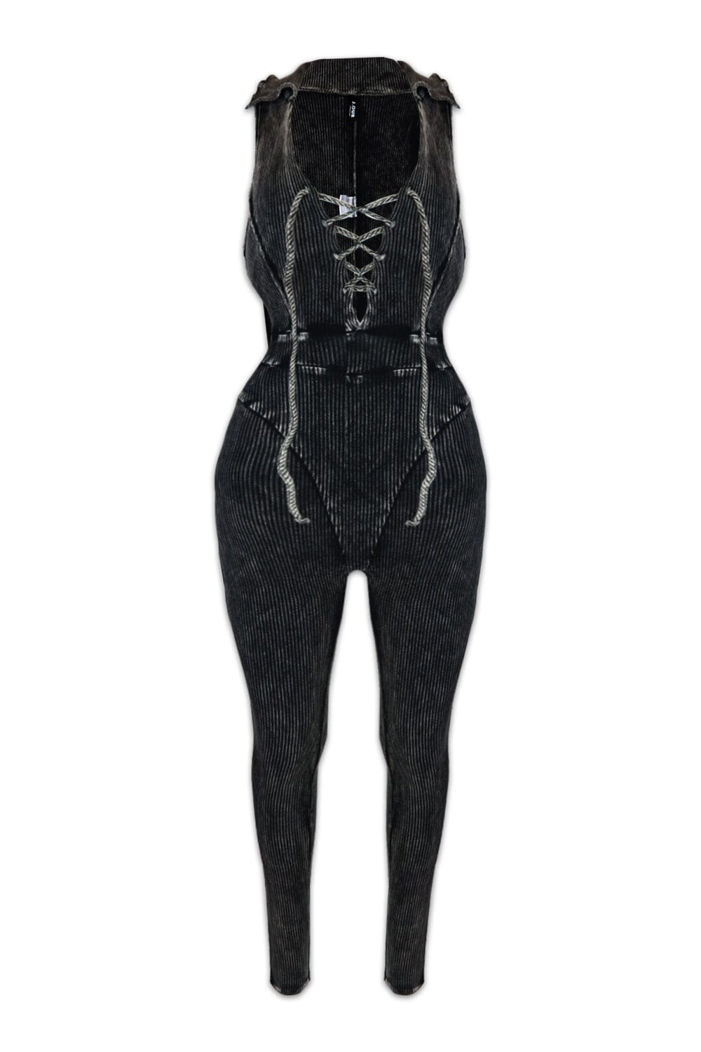 Nikita Mineral Washed Jumpsuit - Charcoal -EDGEbyKS
