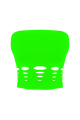 Electricity Cut Out Tube Top - Neon Green -EDGEbyKS