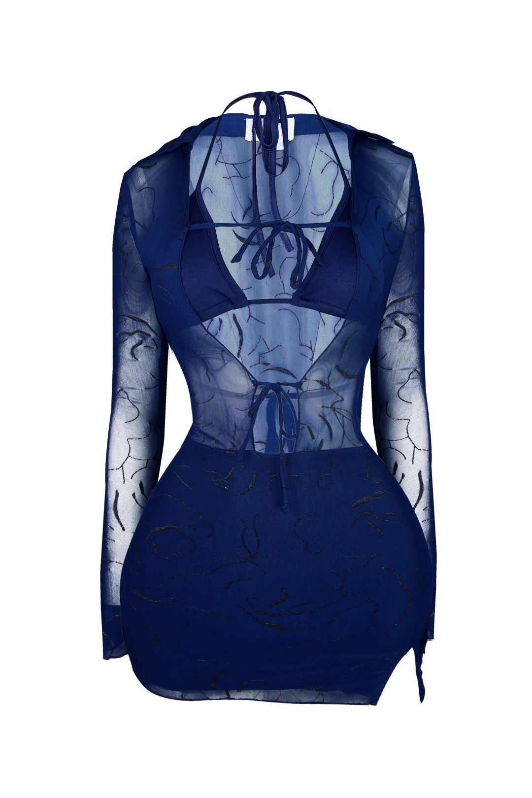 Haven Mesh Bralette Babydoll Dress DRESS EDGE Small Blue 