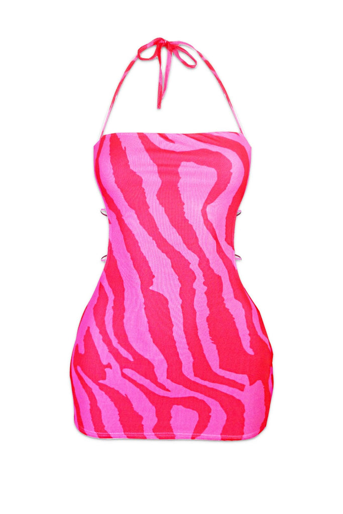 Wild Side Strappy Dress Apparel & Accessories KNOWSTYLE Small Pink 