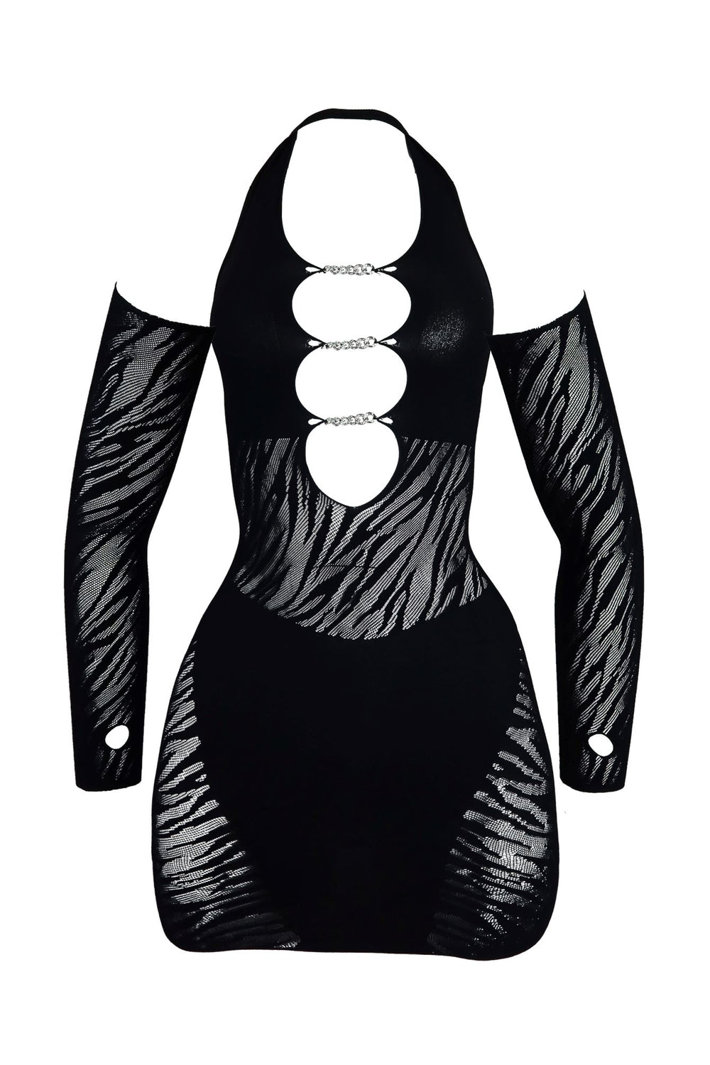 Buffy Hallow Out Halter Dress With Gloves Dress EDGE 
