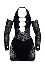 Buffy Hallow Out Halter Dress With Gloves Dress EDGE 