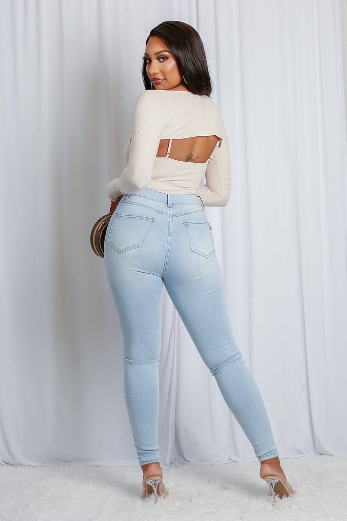 Alone Isn't Lonely High Rise Skinny Jeans - LightDenim - KNOWSTYLE - EDGE - EDGEONLINESTORE