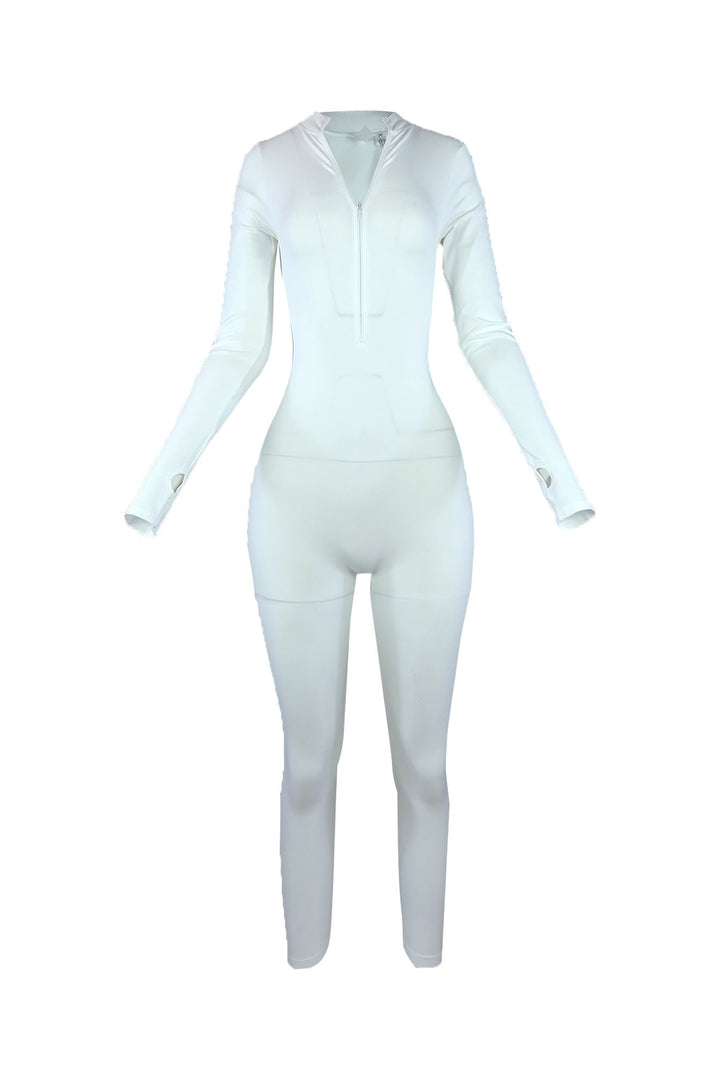 Nyx Thumbhole Jumpsuit Apparel &amp; Accessories EDGE Small/Medium White 