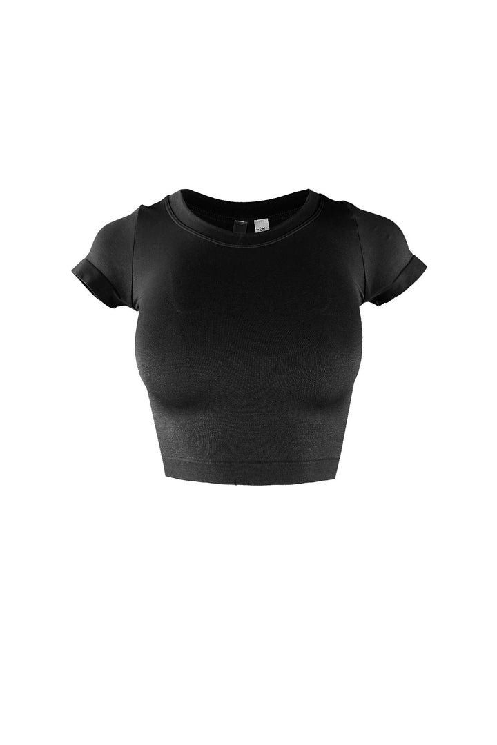 Soft Basic Smooth Cropped Tee Crop Top EDGE 