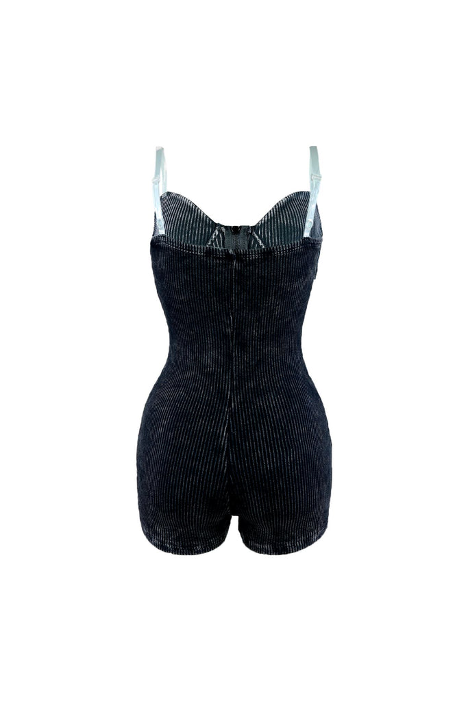 Sylvie Mineral Washed Romper Rompers + Jumpsuits EDGE 