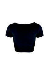 About It V Neck Short Sleeve Crop Top Top EDGE 