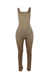 The Village Hem Slit Jumpsuit Rompers + Jumpsuits EDGE Small/Medium Mushroom 
