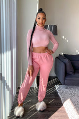 Make A Wish Ribbed Turtle Neck Crop Top
