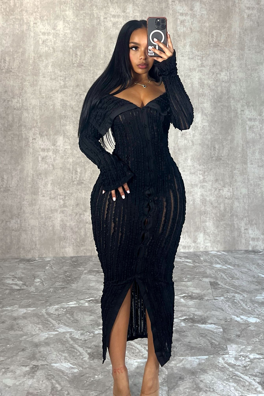 Melody Off Shoulder Midi Dress