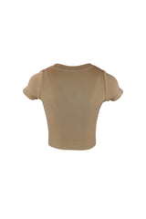 Soft Basic Smooth Cropped Tee Crop Top EDGE 