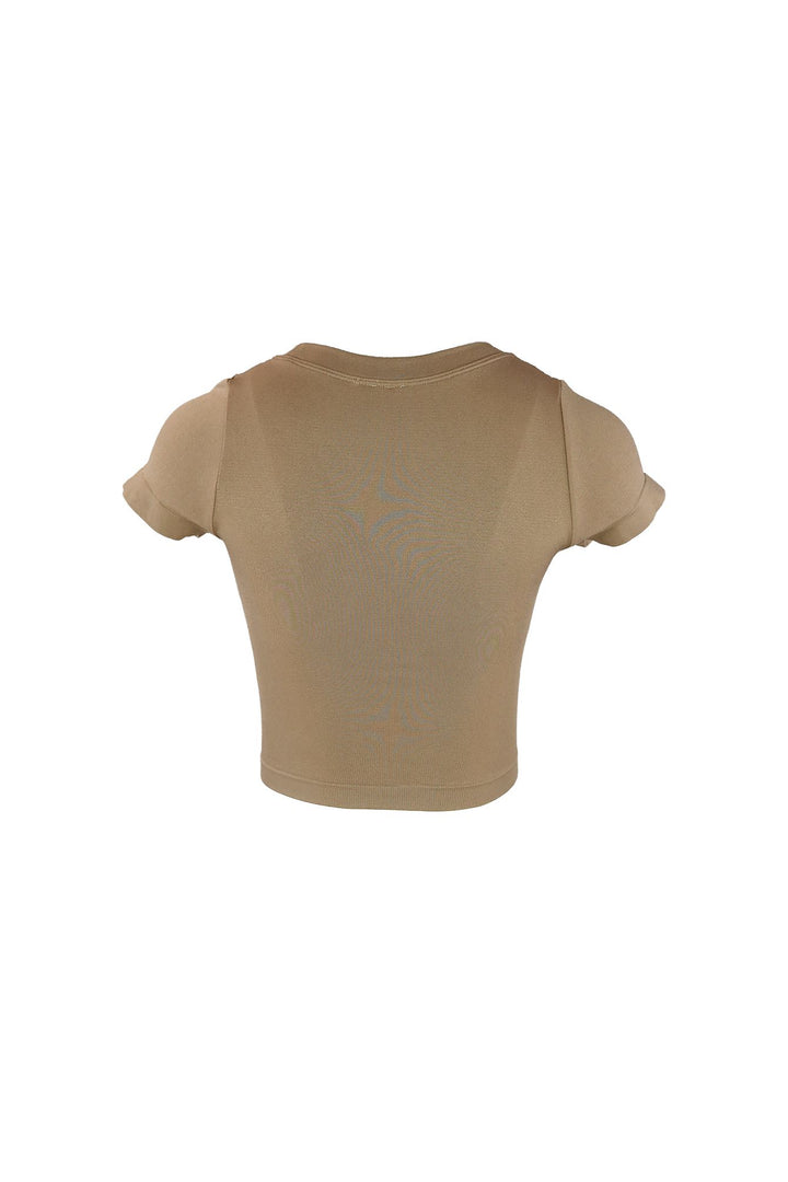 Soft Basic Smooth Cropped Tee Crop Top EDGE 
