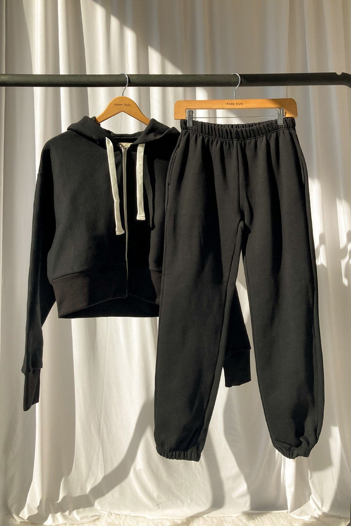 To Be Young Sweat Jogger Pants -Black - KNOWSTYLE - EDGE - EDGEONLINESTORE