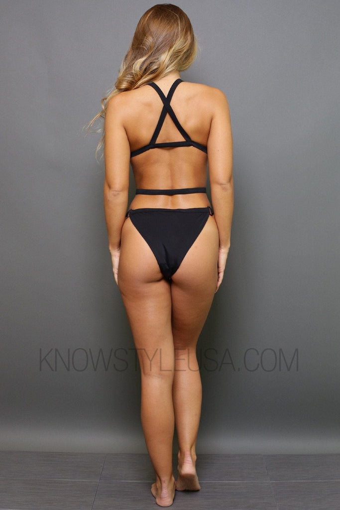 Strap Up Bathing Suit - Black - KNOWSTYLE - EDGE - EDGEONLINESTORE