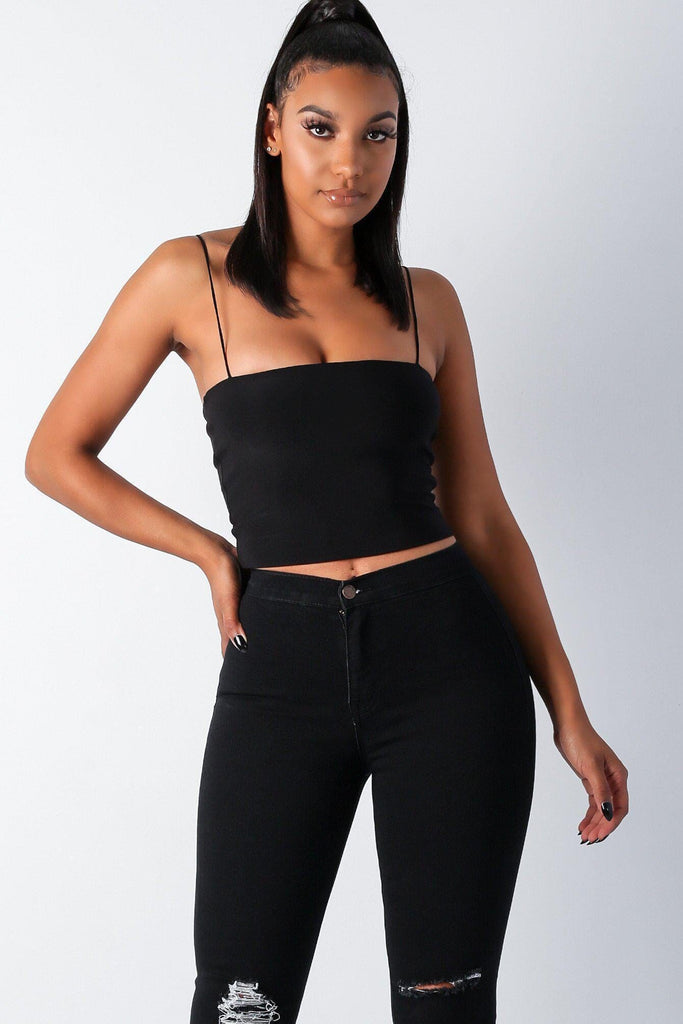 Touch by Touch Cami Tube Crop Top - Black - KNOWSTYLE - EDGE - EDGEONLINESTORE