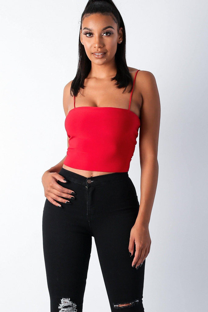 Touch by Touch Cami Tube Crop Top - Red - KNOWSTYLE - EDGE - EDGEONLINESTORE
