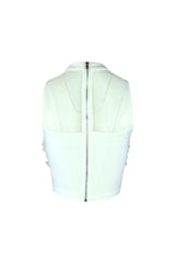 Claire Ruffle Mesh Corset Top Crop Top EDGE 