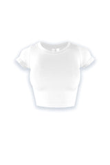 Soft Basic Smooth Cropped Tee Crop Top EDGE 