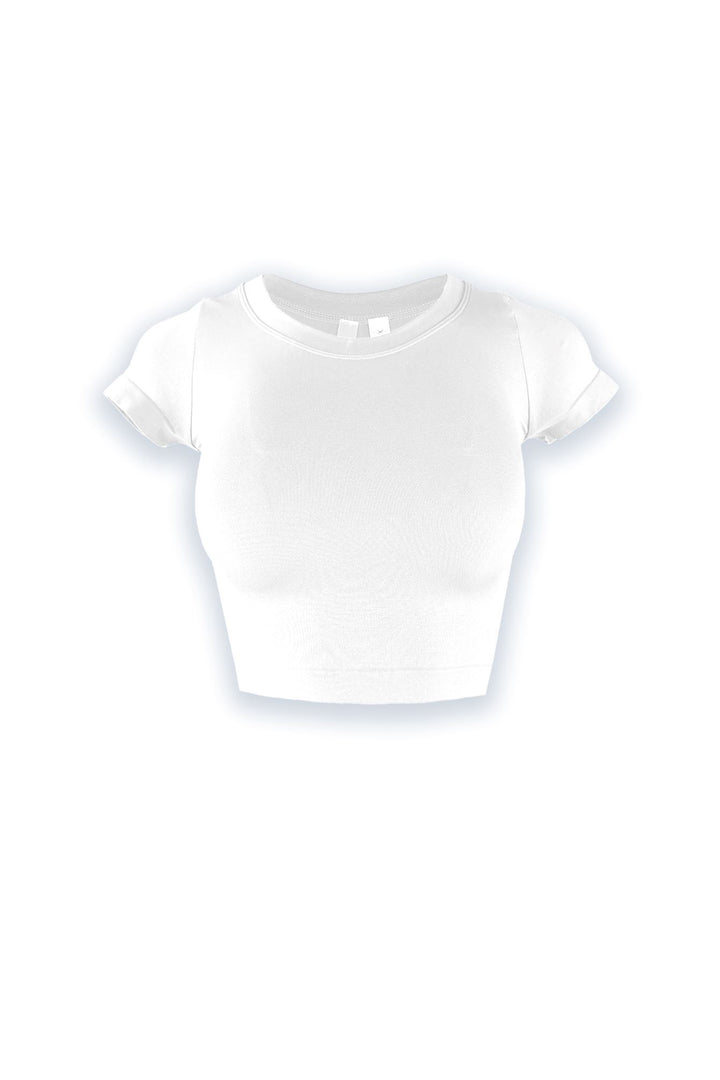 Soft Basic Smooth Cropped Tee Crop Top EDGE 